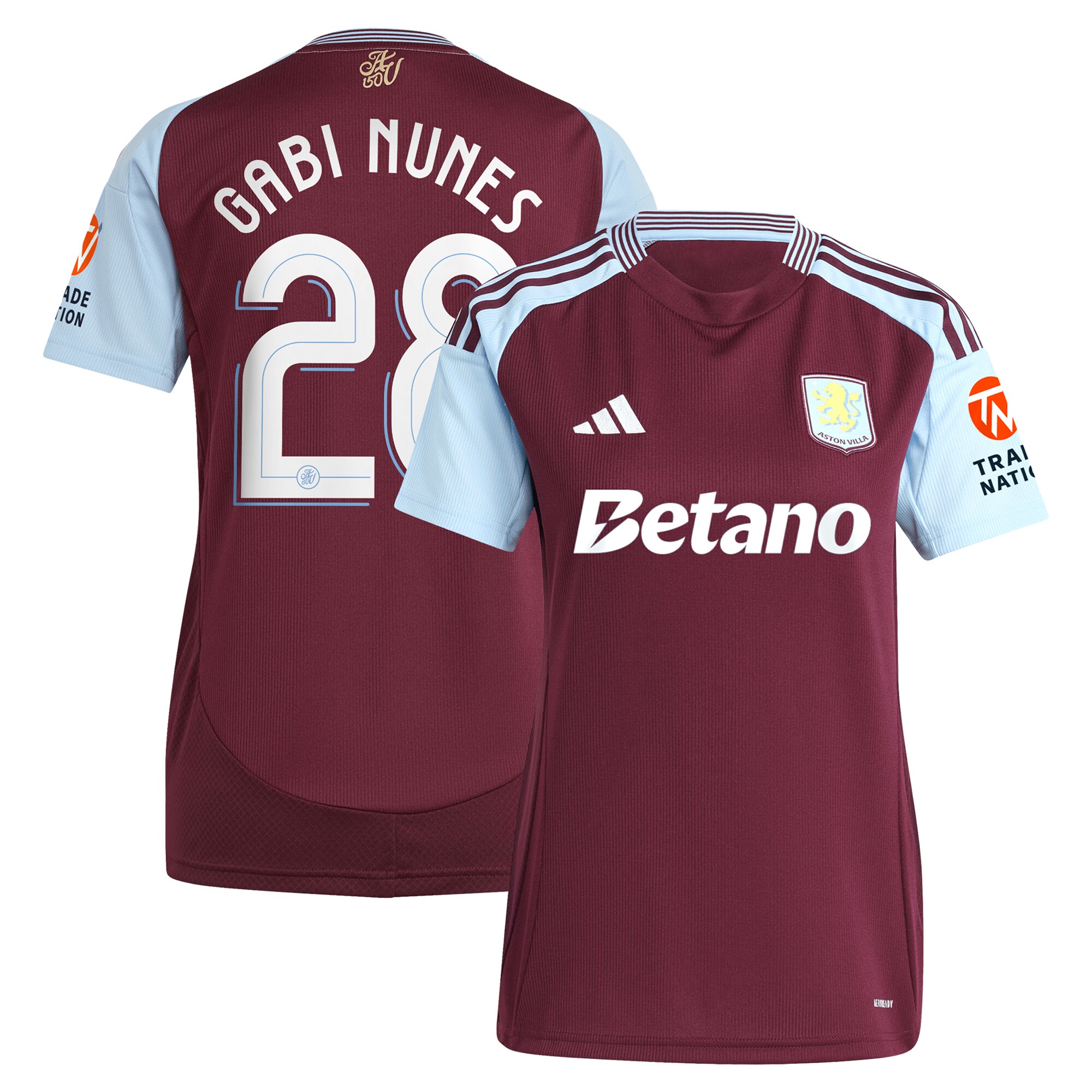 aston villa adidas home shirt 2024-25 – womens with gabi nunes 28 cup printing Collection | Aston Villa Fan Shop