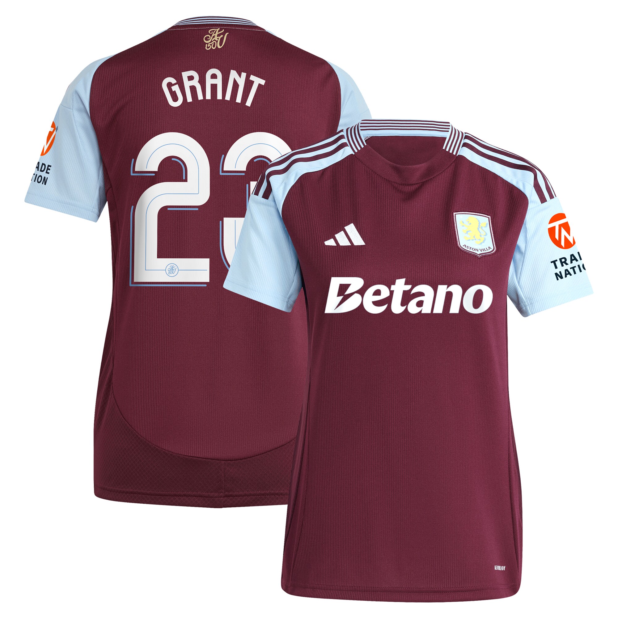 aston villa adidas home shirt 2024-25 – womens with grant 23 cup printing Collection | Aston Villa Fan Shop