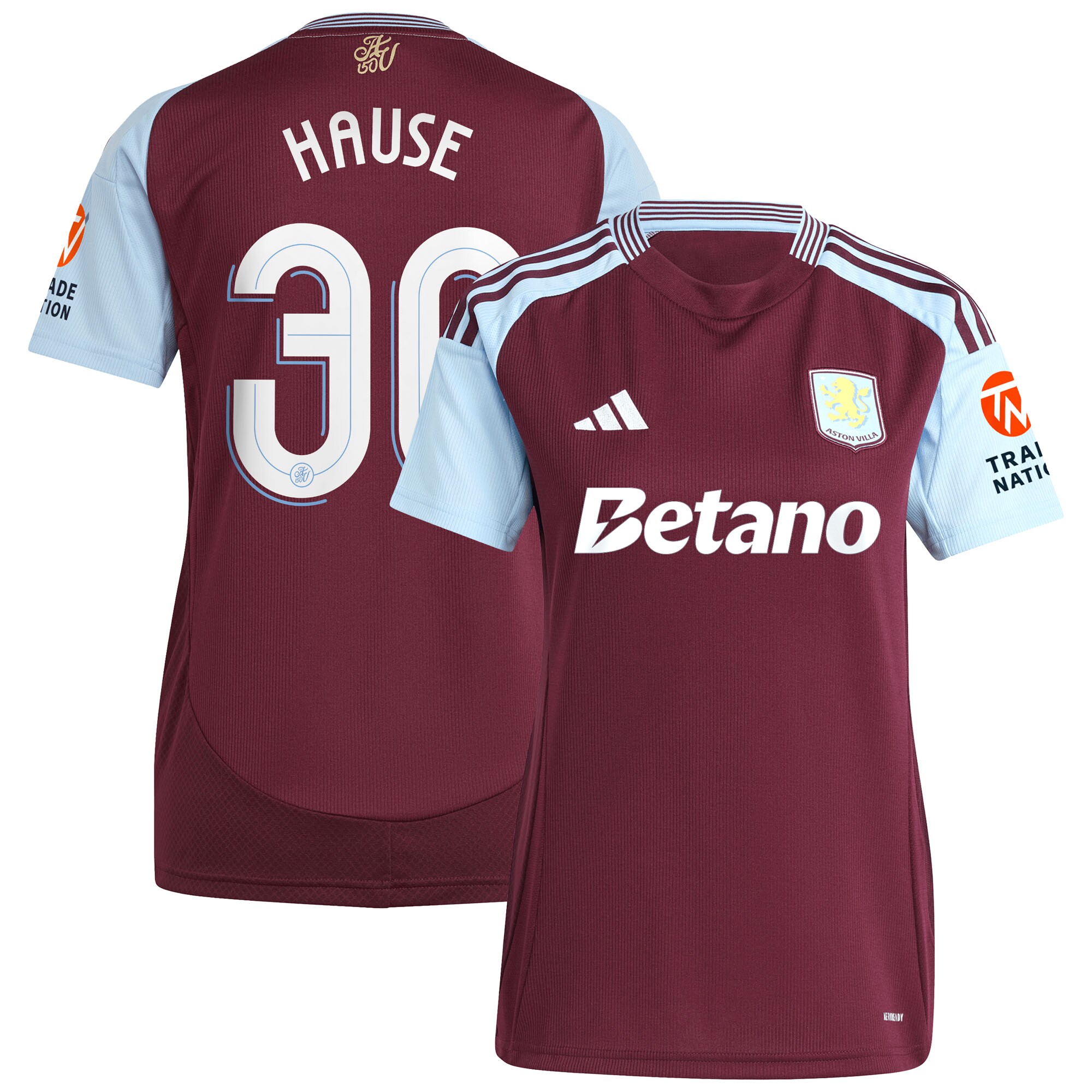 aston villa adidas home shirt 2024-25 – womens with hause 30 cup printing Collection | Aston Villa Fan Shop