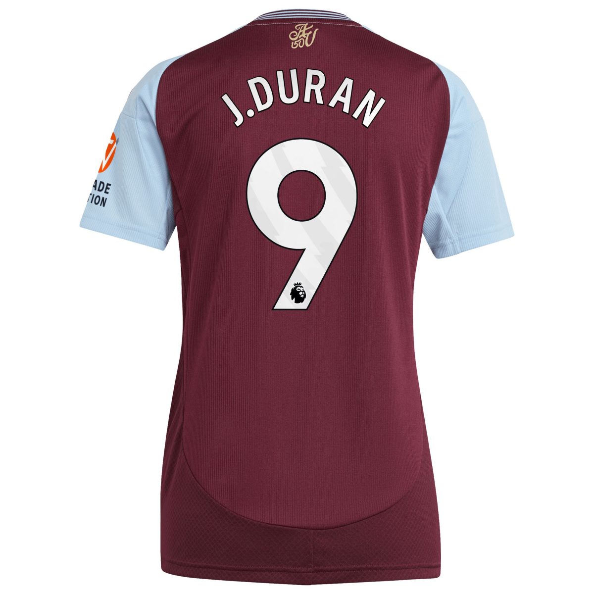 aston villa adidas home shirt 2024-25 – womens with j.duran 9 printing Collection | Aston Villa Fan Shop