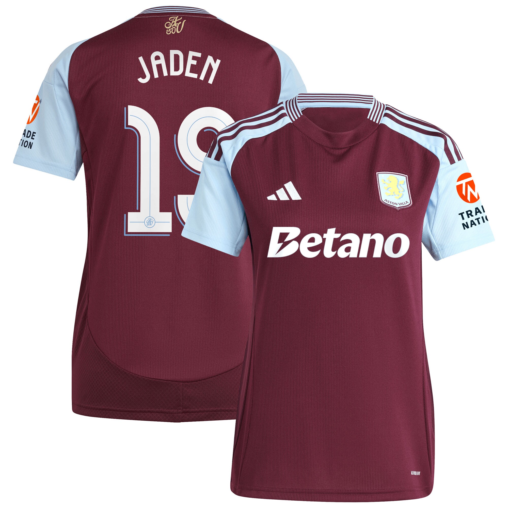 aston villa adidas home shirt 2024-25 – womens with jaden 19 cup printing Collection | Aston Villa Fan Shop