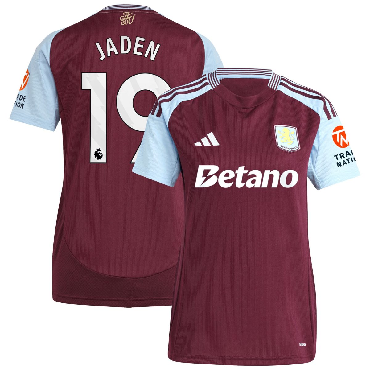 aston villa adidas home shirt 2024-25 – womens with jaden 19 printing Collection | Aston Villa Fan Shop