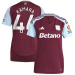 aston villa adidas home shirt 2024-25 – womens with kamara 44 printing Collection | Aston Villa Fan Shop