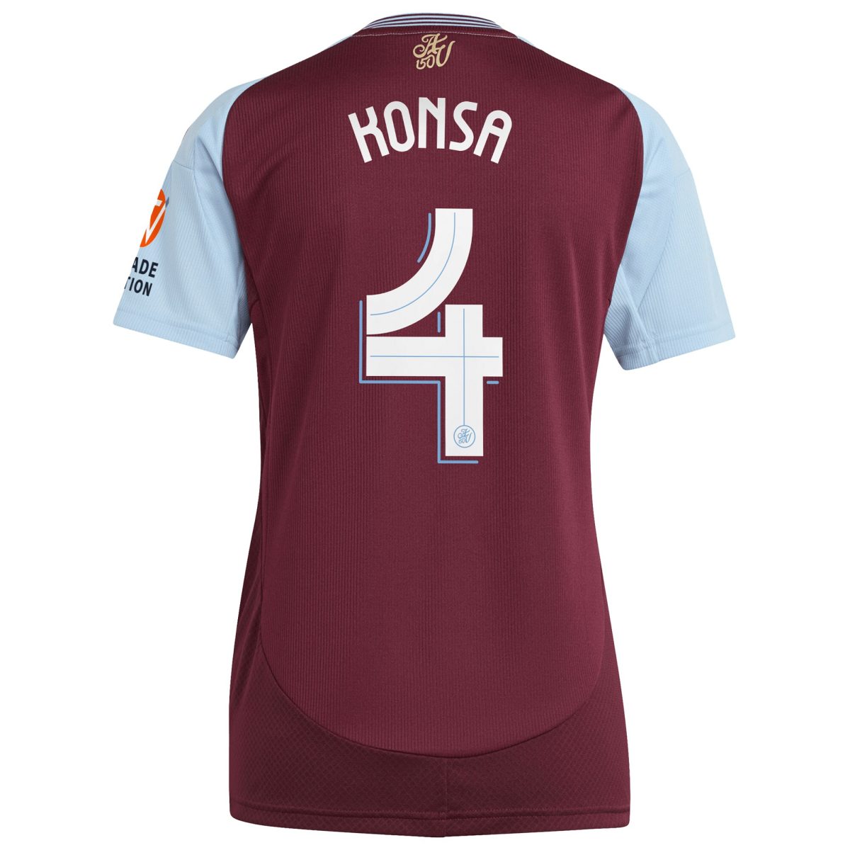 aston villa adidas home shirt 2024-25 – womens with konsa 4 cup printing Collection | Aston Villa Fan Shop