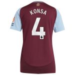 aston villa adidas home shirt 2024-25 – womens with konsa 4 printing Collection | Aston Villa Fan Shop