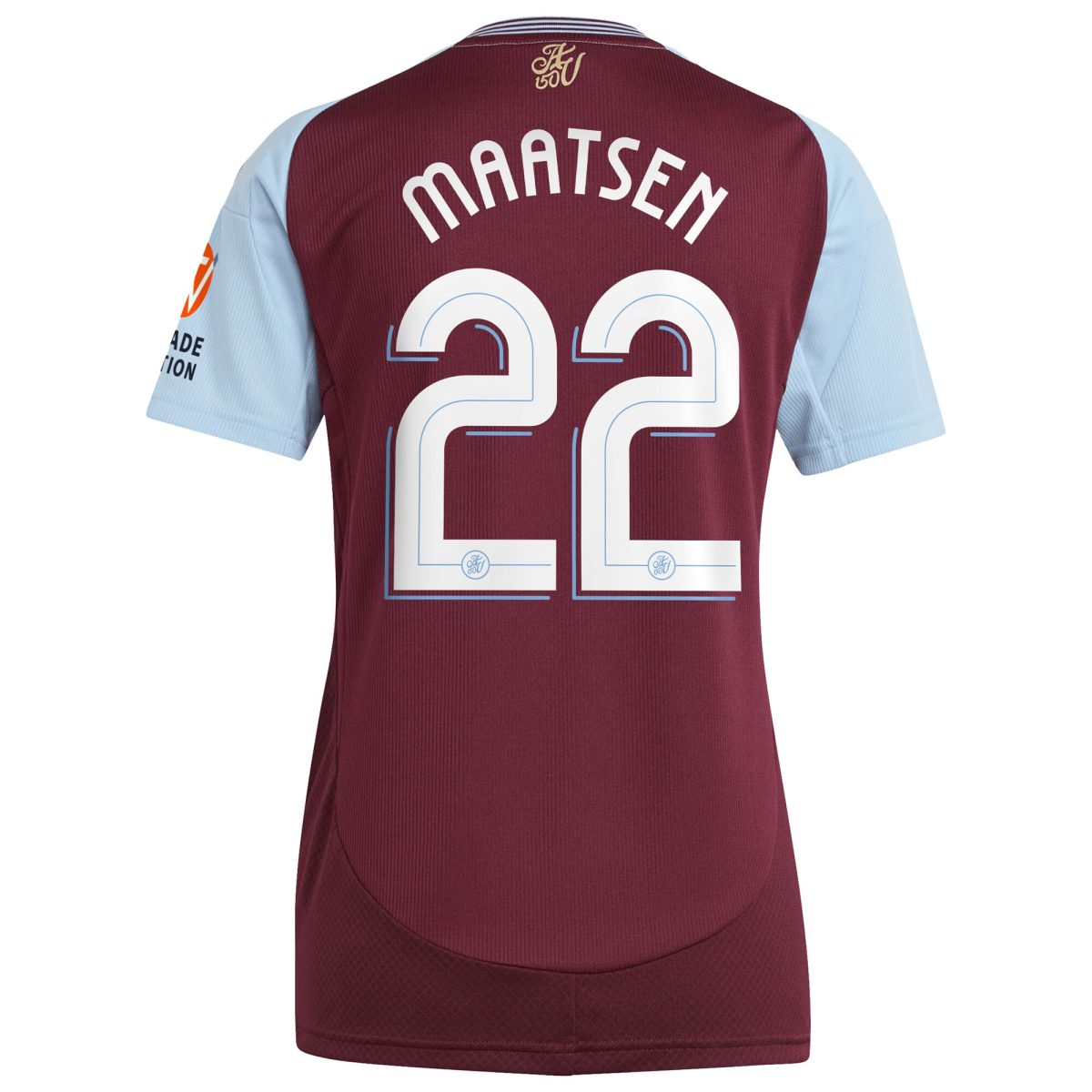 aston villa adidas home shirt 2024-25 – womens with maatsen 22 cup printing Collection | Aston Villa Fan Shop