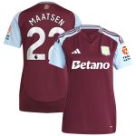 aston villa adidas home shirt 2024-25 – womens with maatsen 22 printing Collection | Aston Villa Fan Shop