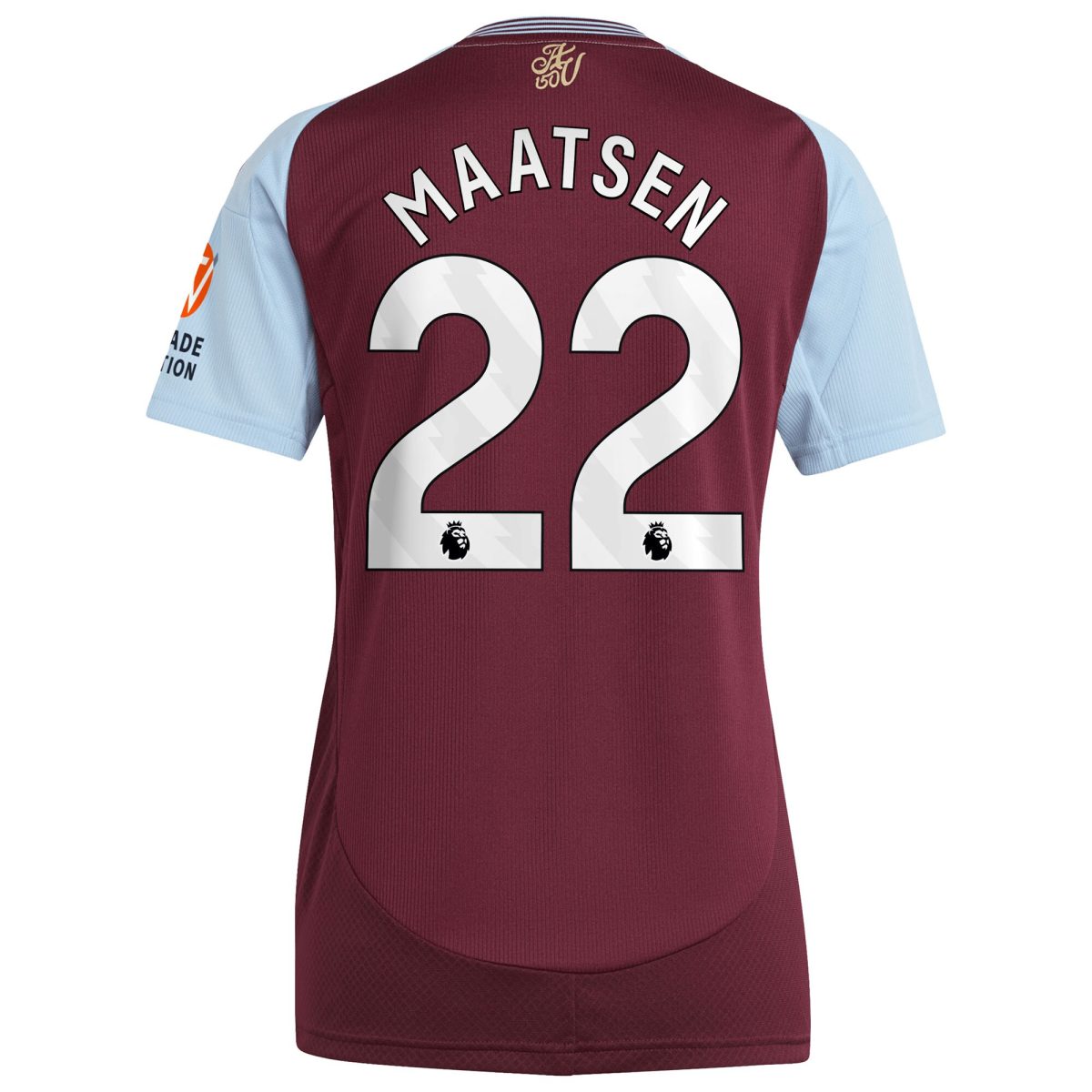aston villa adidas home shirt 2024-25 – womens with maatsen 22 printing Collection | Aston Villa Fan Shop