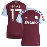 aston villa adidas home shirt 2024-25 – womens with malen 17 printing Collection | Aston Villa Fan Shop