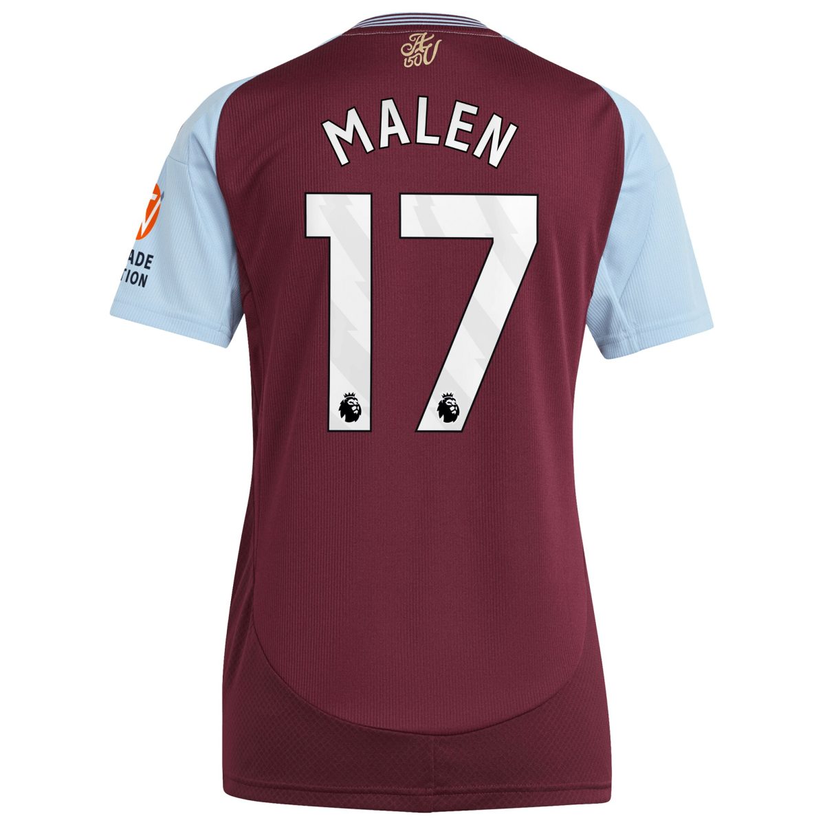 aston villa adidas home shirt 2024-25 – womens with malen 17 printing Collection | Aston Villa Fan Shop