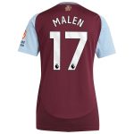 aston villa adidas home shirt 2024-25 – womens with malen 17 printing Collection | Aston Villa Fan Shop