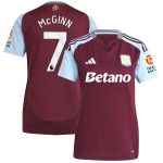 aston villa adidas home shirt 2024-25 – womens with mcginn 7 printing Collection | Aston Villa Fan Shop