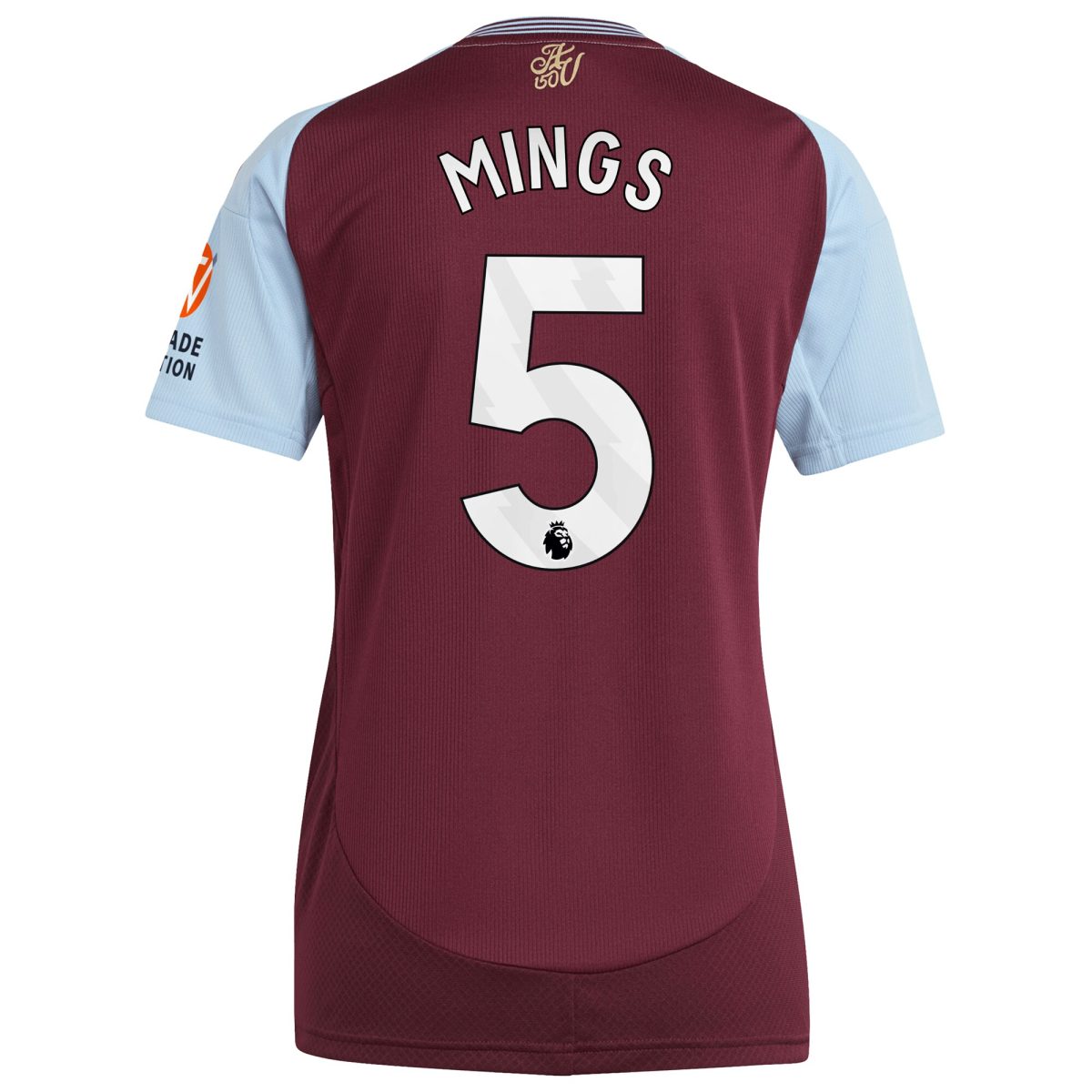 aston villa adidas home shirt 2024-25 – womens with mings 5 printing Collection | Aston Villa Fan Shop