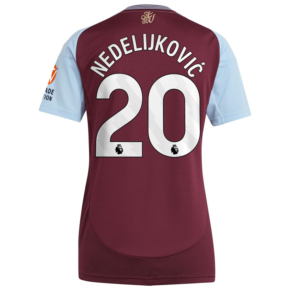 aston villa adidas home shirt 2024-25 – womens with nedeljković 20 printing Collection | Aston Villa Fan Shop