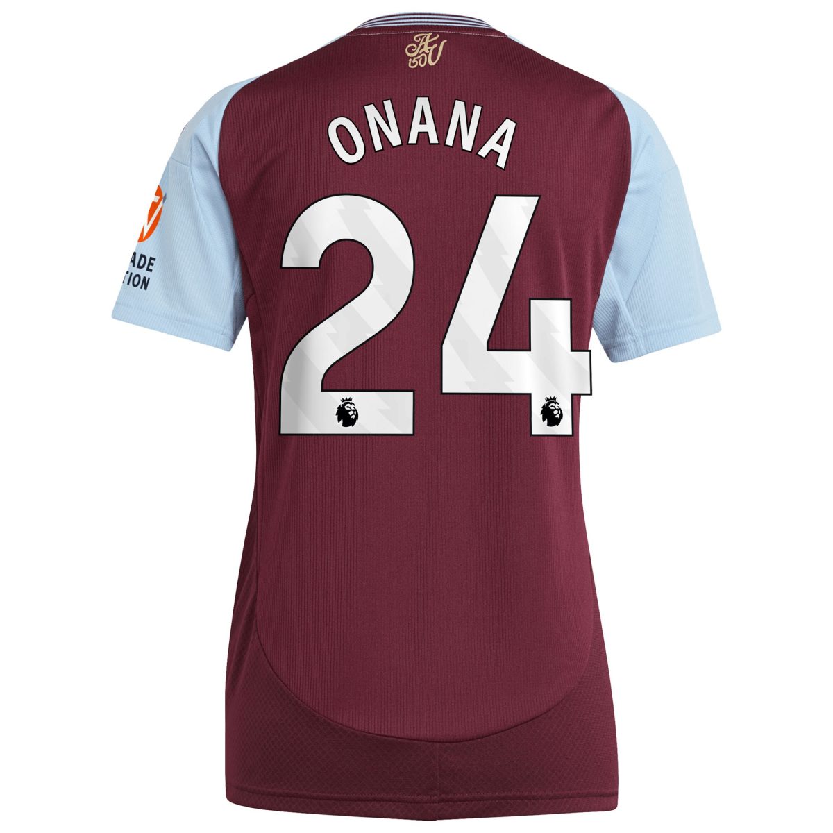 aston villa adidas home shirt 2024-25 – womens with onana 24 printing Collection | Aston Villa Fan Shop