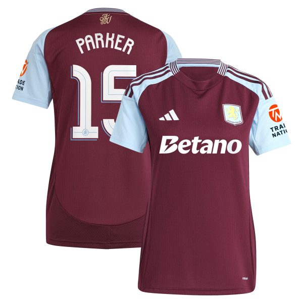 aston villa adidas home shirt 2024-25 – womens with parker 15 cup printing Collection | Aston Villa Fan Shop