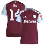 aston villa adidas home shirt 2024-25 – womens with pau 14 cup printing Collection | Aston Villa Fan Shop