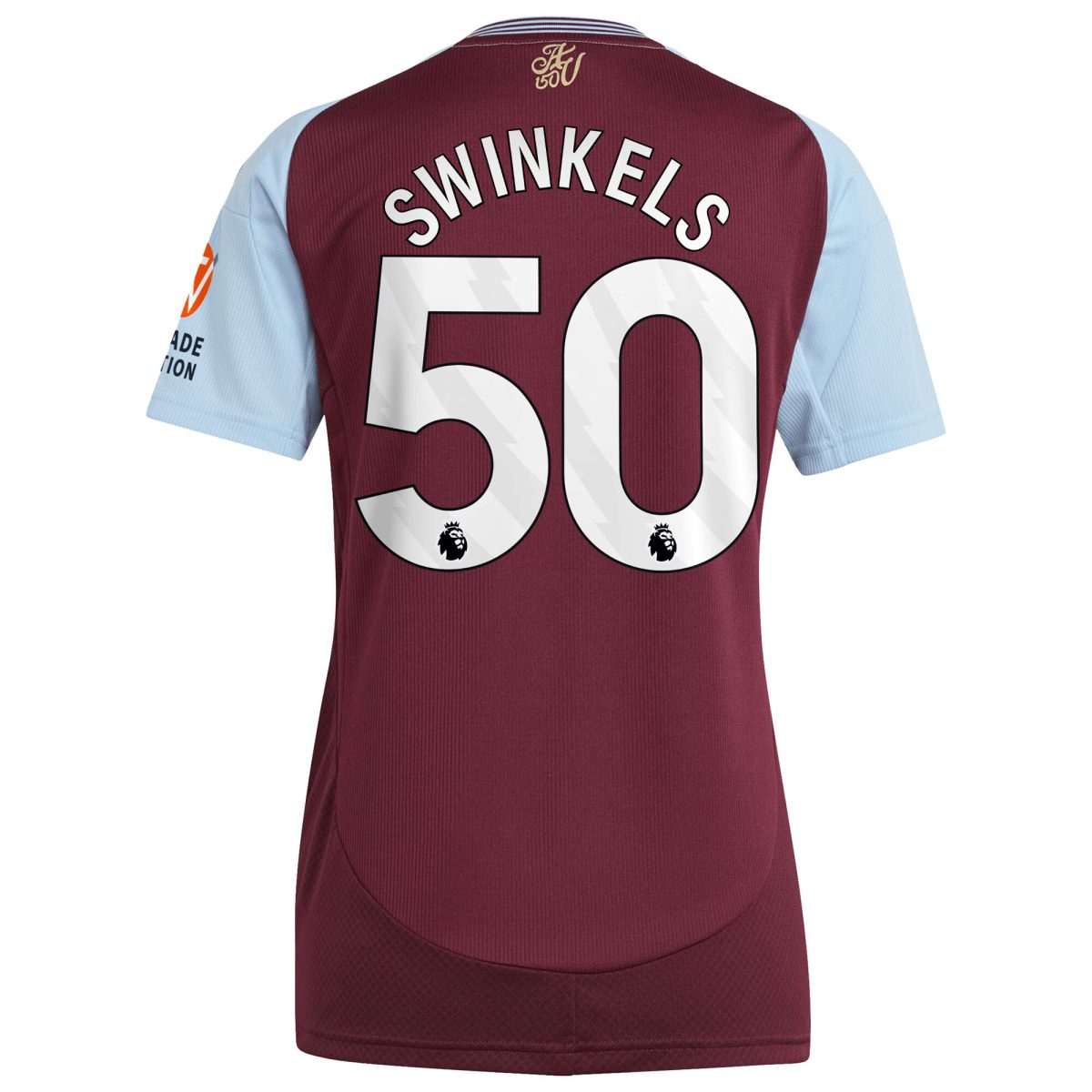 aston villa adidas home shirt 2024-25 – womens with swinkels 50 printing Collection | Aston Villa Fan Shop