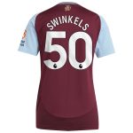 aston villa adidas home shirt 2024-25 – womens with swinkels 50 printing Collection | Aston Villa Fan Shop