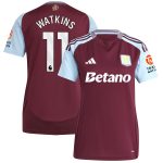 aston villa adidas home shirt 2024-25 – womens with watkins 11 printing Collection | Aston Villa Fan Shop