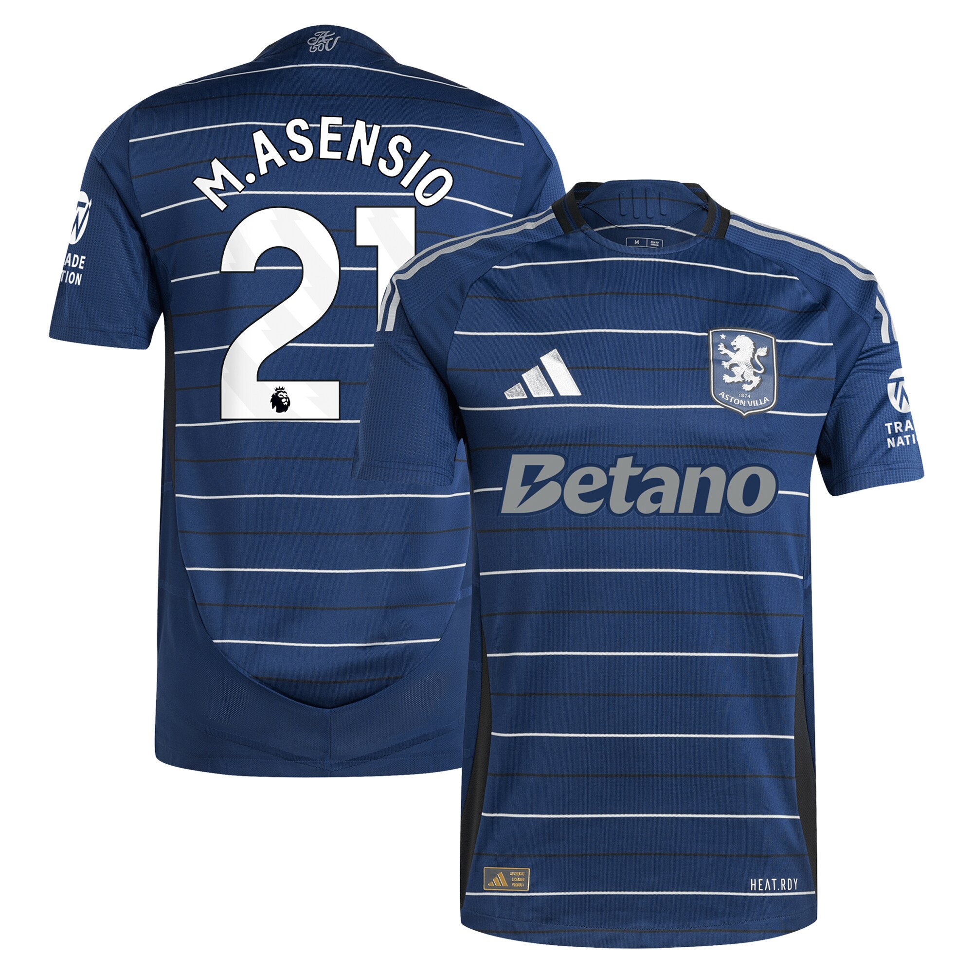 aston villa adidas third authentic shirt 2024-25 with m.asensio 21 printing Collection | Aston Villa Fan Shop