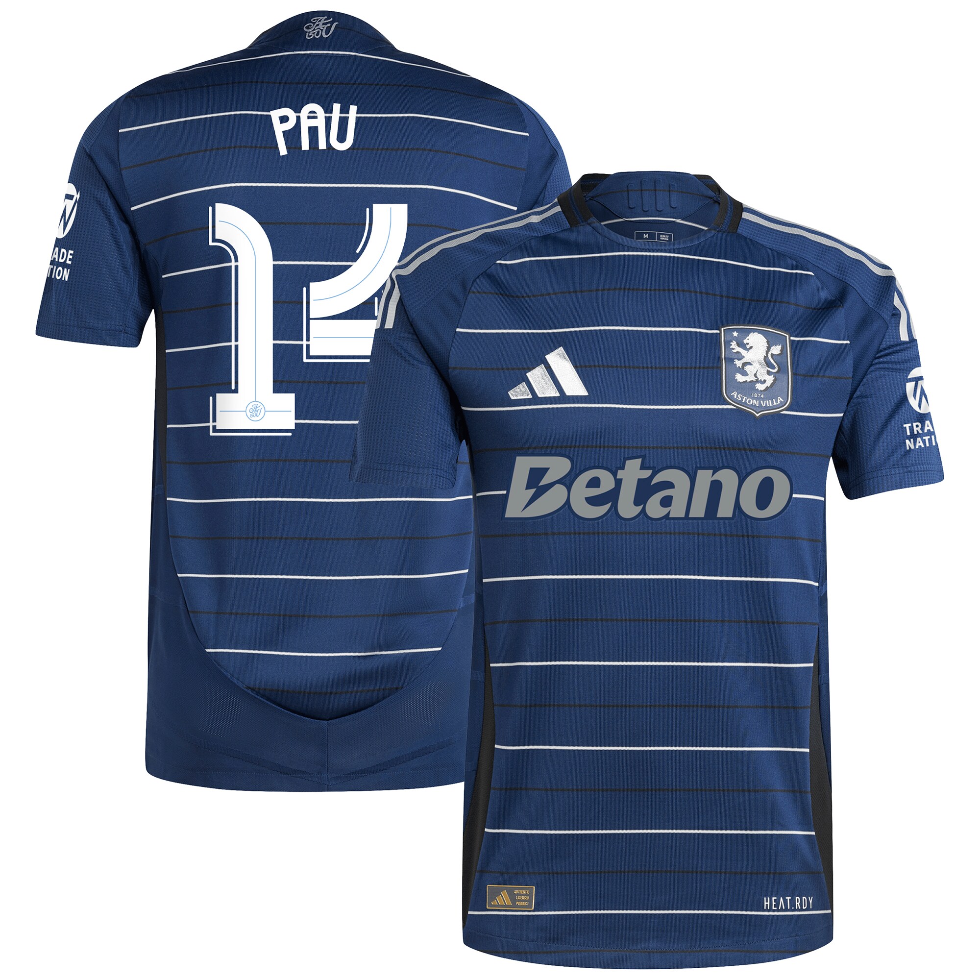 aston villa adidas third authentic shirt 2024-25 with pau 14 cup printing Collection | Aston Villa Fan Shop