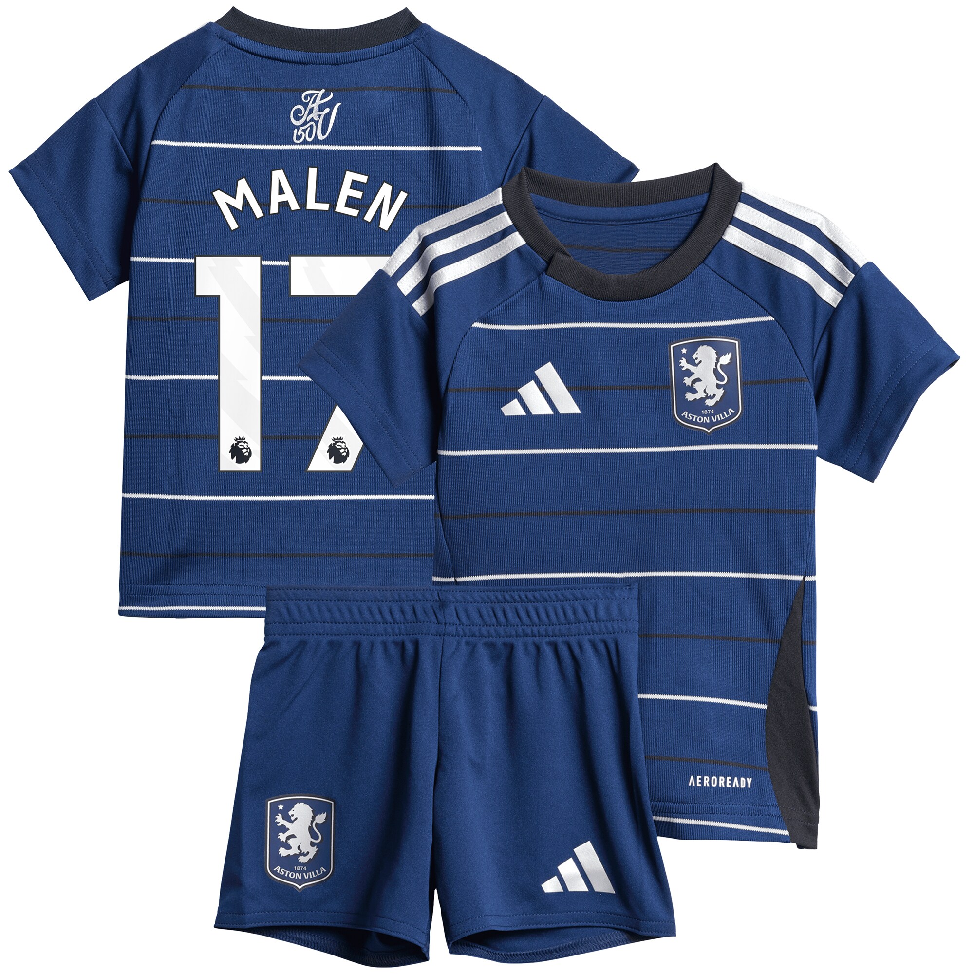 aston villa adidas third baby kit 2024-25 with malen 17 printing Collection | Aston Villa Fan Shop