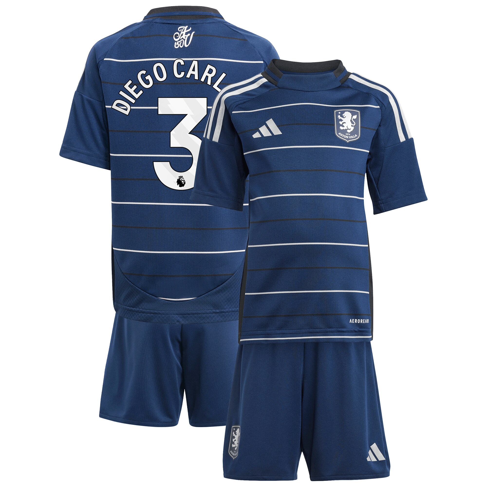 aston villa adidas third minikit 2024-25 with diego carlos 3 printing Collection | Aston Villa Fan Shop