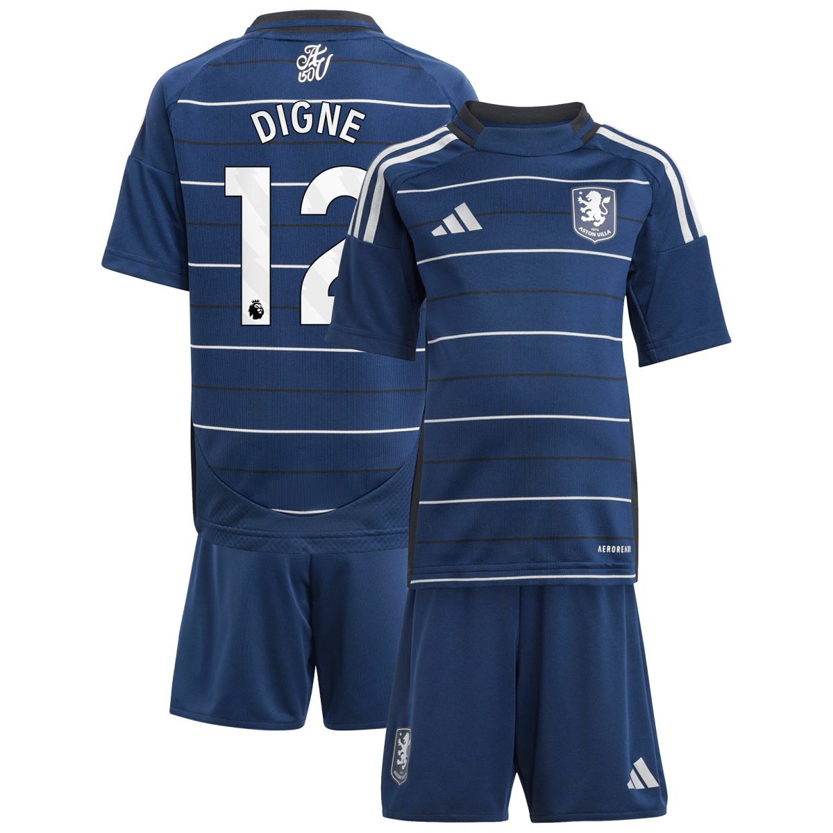 aston villa adidas third minikit 2024-25 with digne 12 printing Collection | Aston Villa Fan Shop