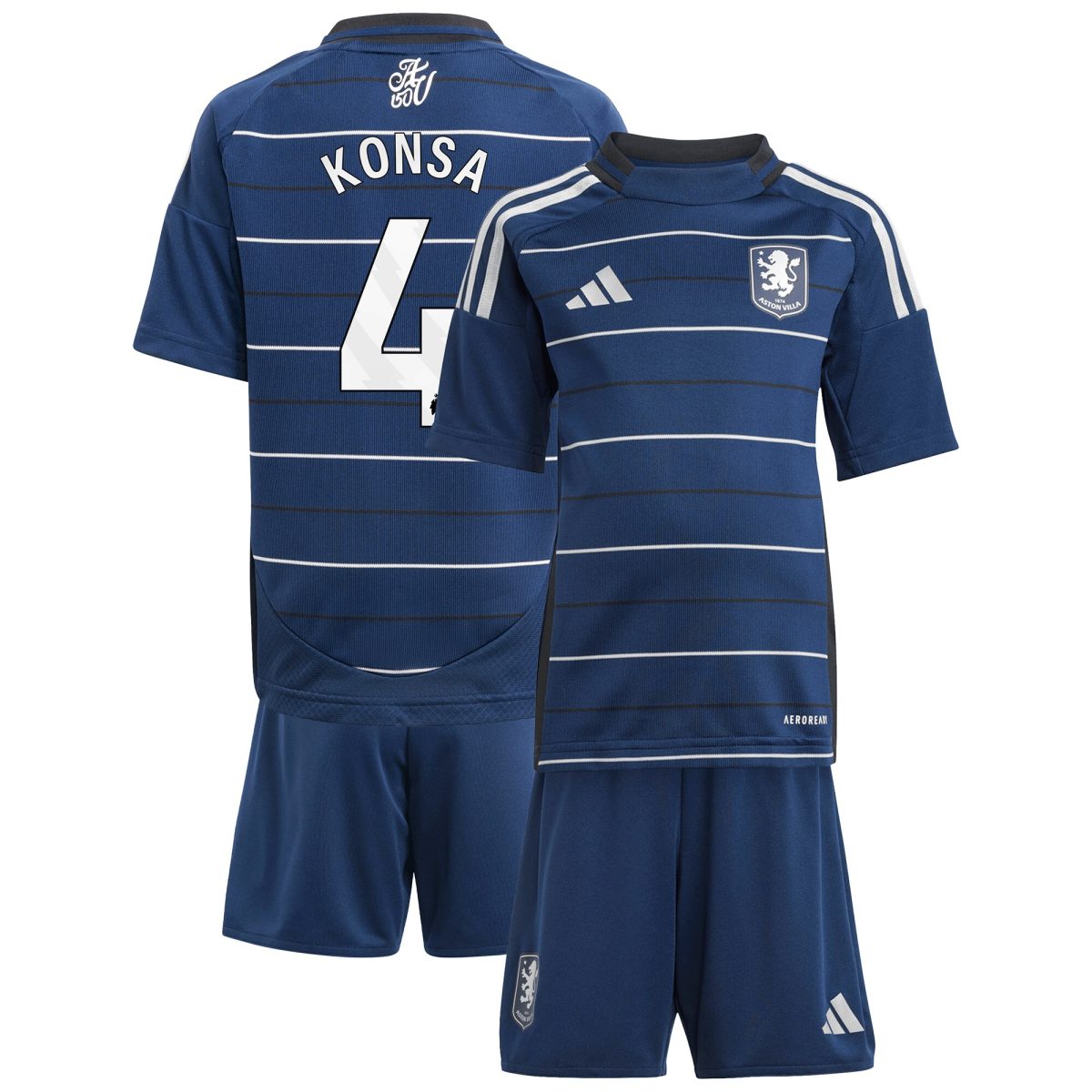 aston villa adidas third minikit 2024-25 with konsa 4 printing Collection | Aston Villa Fan Shop