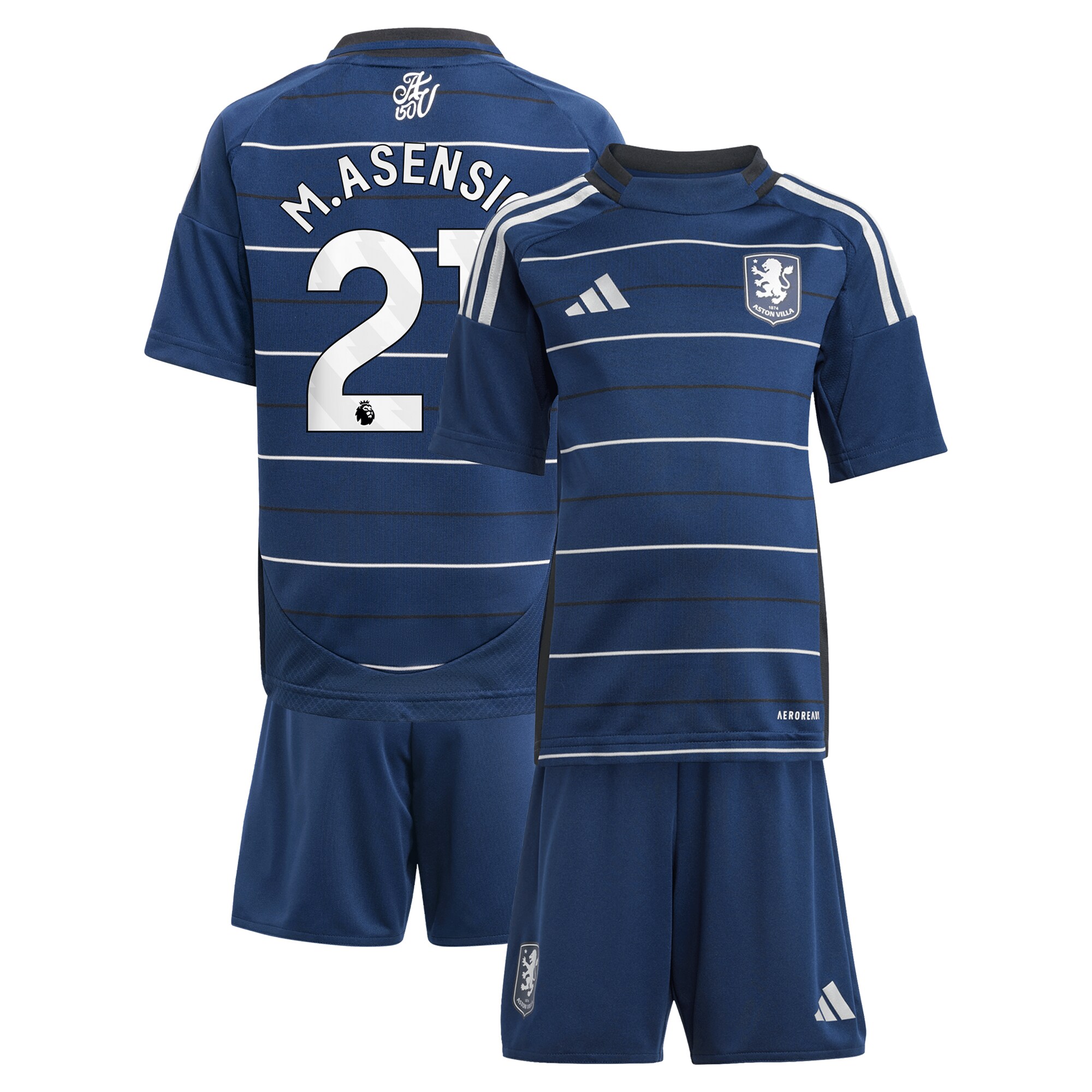 aston villa adidas third minikit 2024-25 with m.asensio 21 printing Collection | Aston Villa Fan Shop