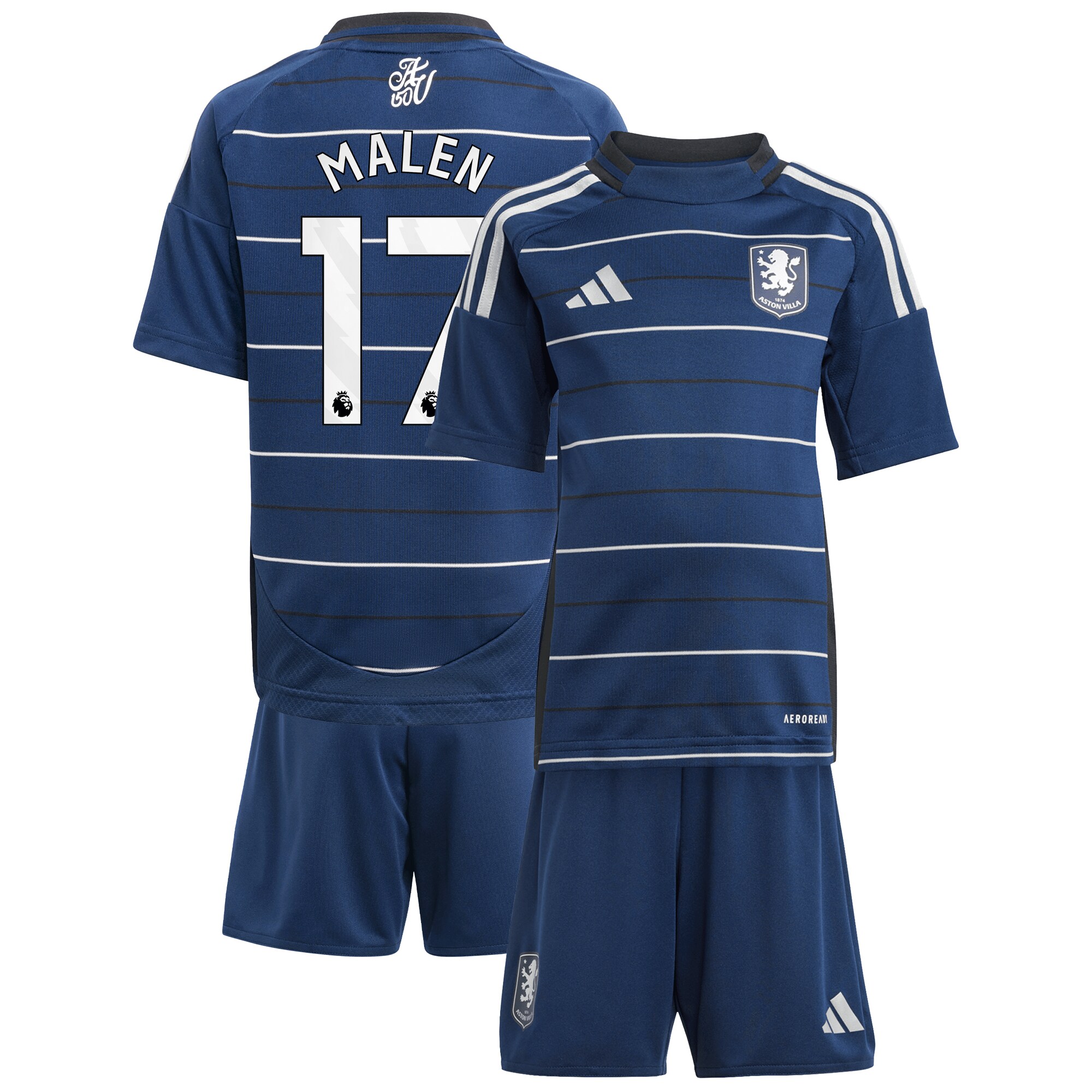 aston villa adidas third minikit 2024-25 with malen 17 printing Collection | Aston Villa Fan Shop
