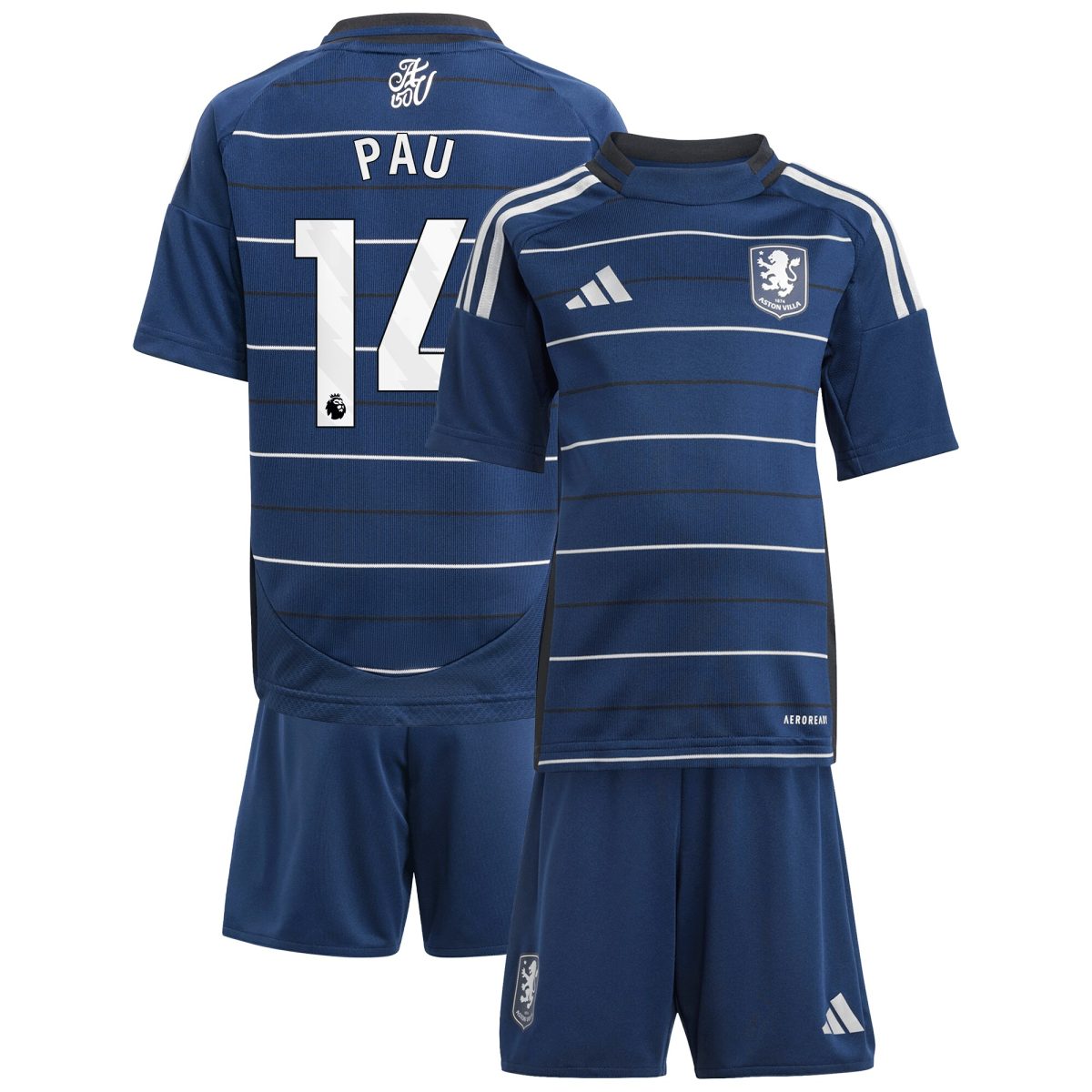 aston villa adidas third minikit 2024-25 with pau 14 printing Collection | Aston Villa Fan Shop
