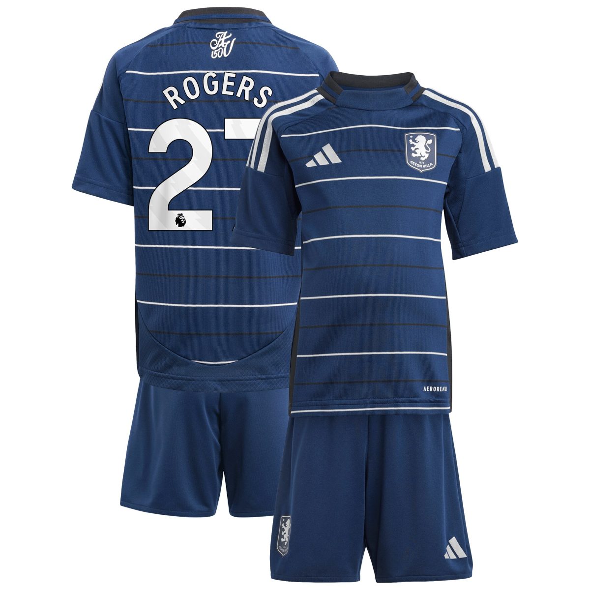 aston villa adidas third minikit 2024-25 with rogers 27 printing Collection | Aston Villa Fan Shop