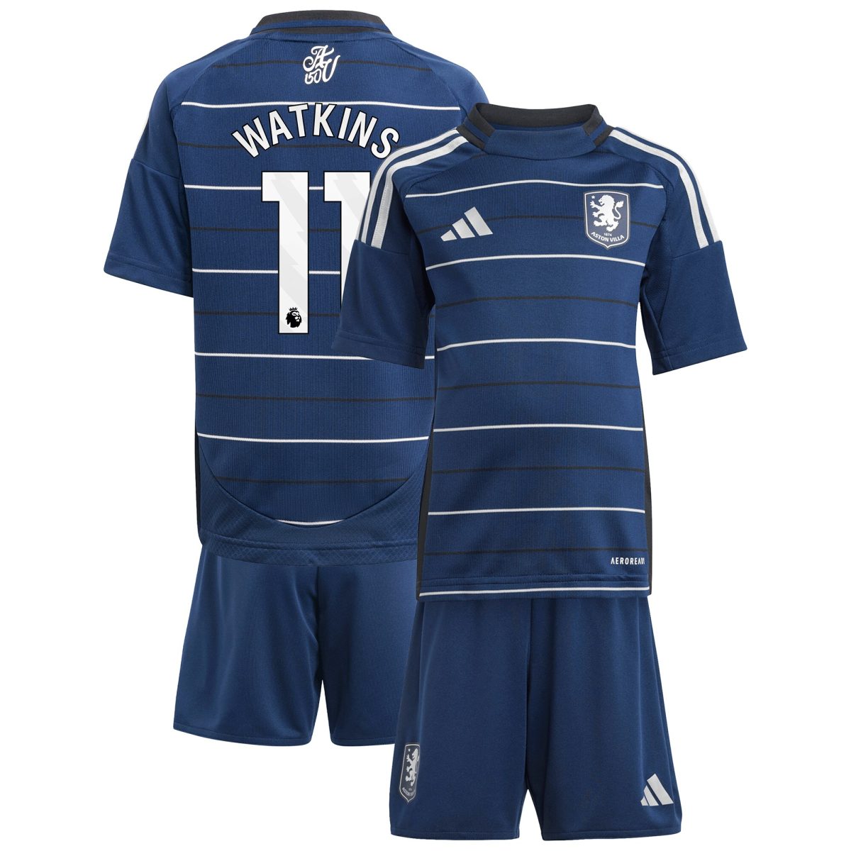 aston villa adidas third minikit 2024-25 with watkins 11 printing Collection | Aston Villa Fan Shop