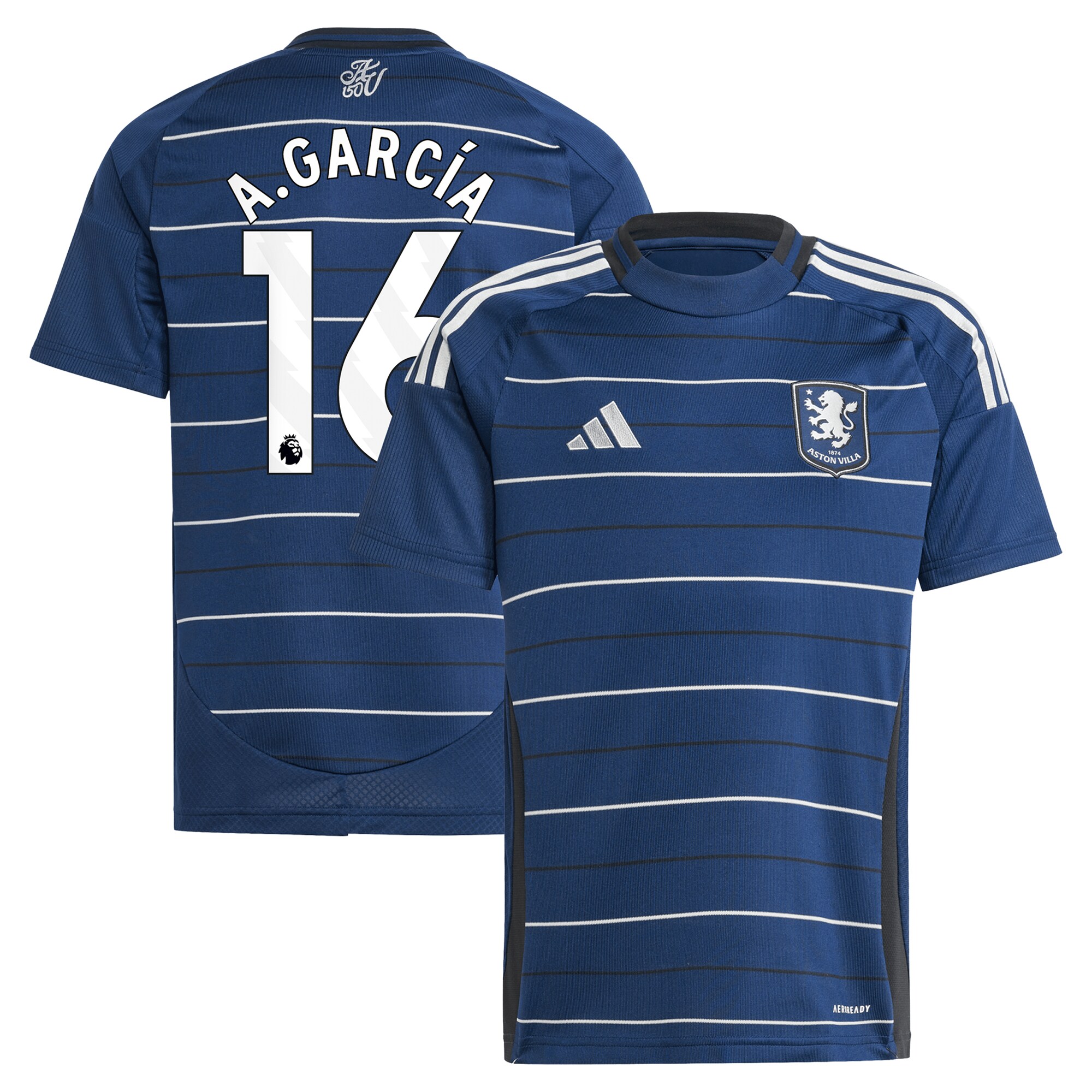 aston villa adidas third shirt 2024-25 – kids with a.garcía 16 printing Collection | Aston Villa Fan Shop