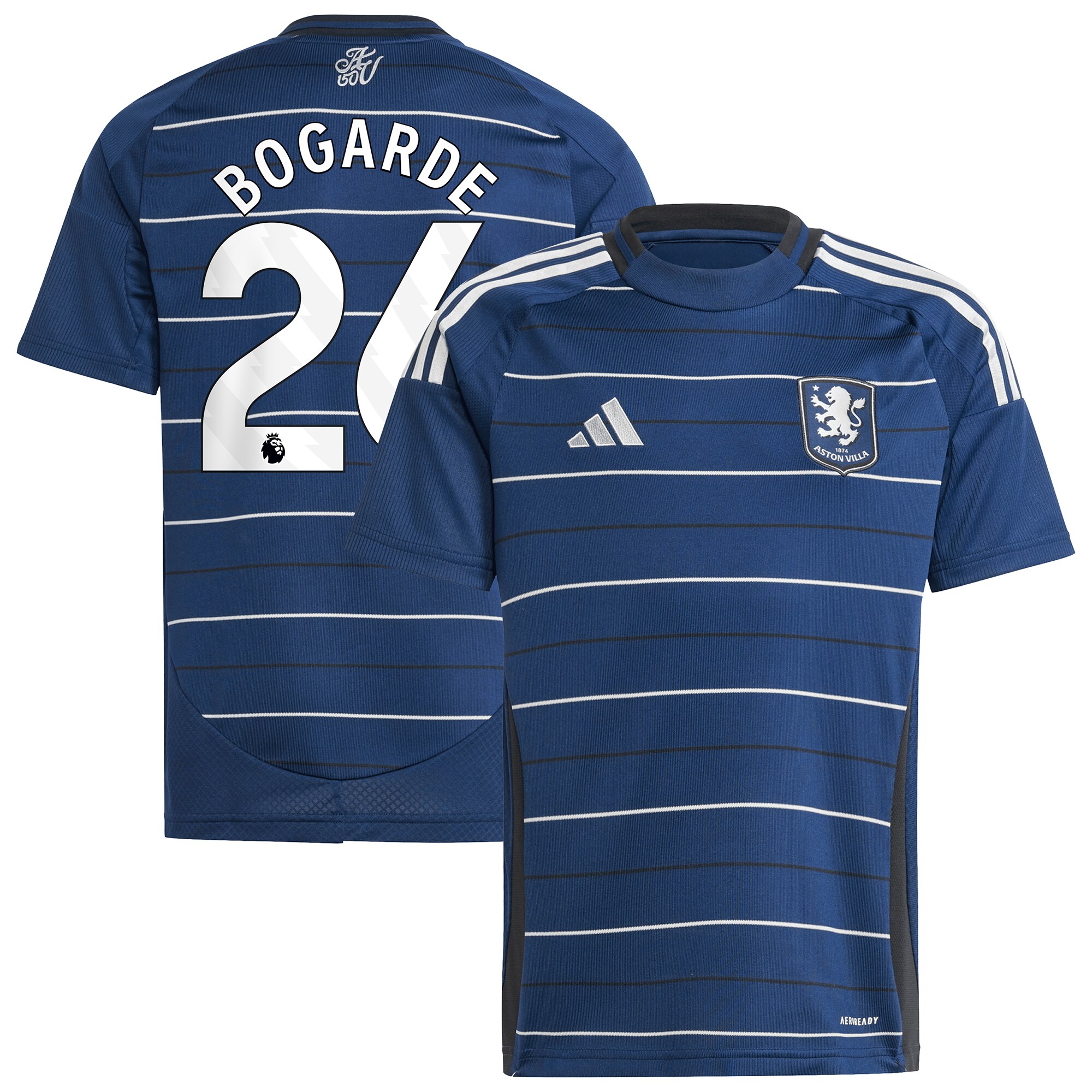 aston villa adidas third shirt 2024-25 – kids with bogarde 26 printing Collection | Aston Villa Fan Shop