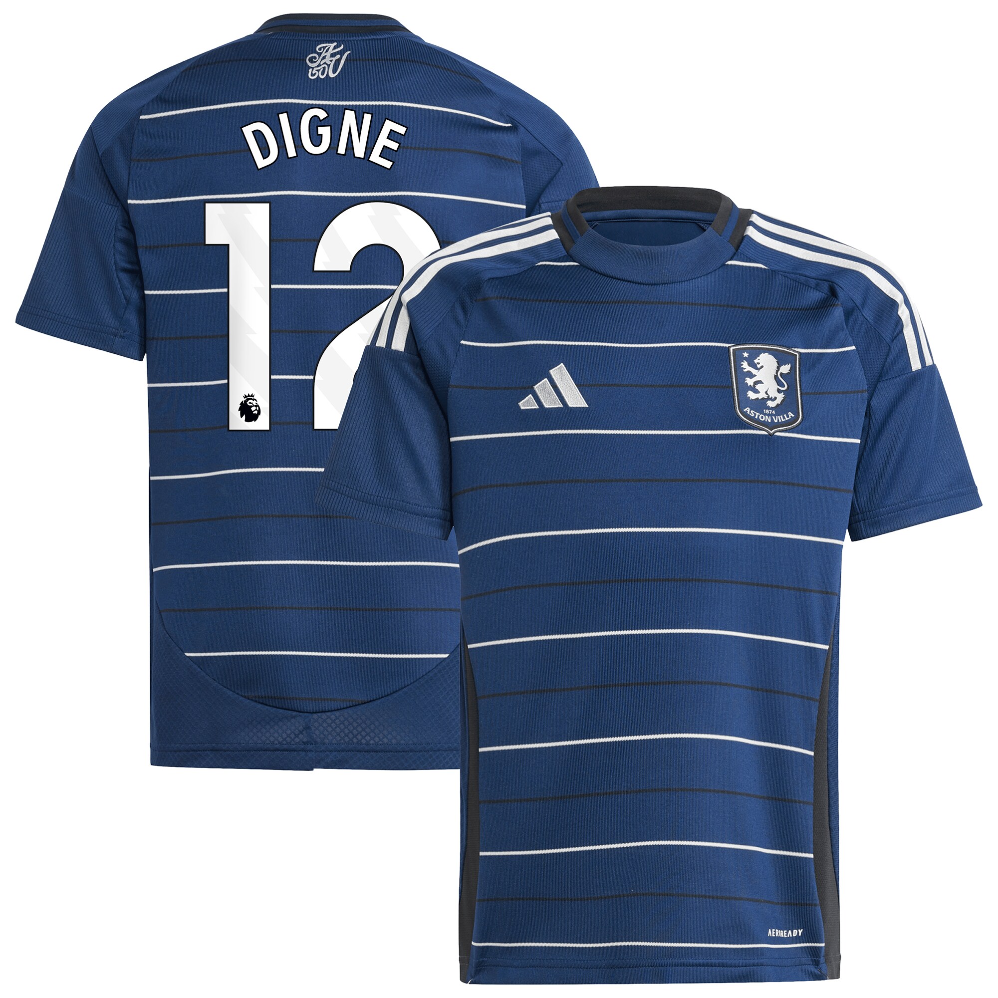 aston villa adidas third shirt 2024-25 – kids with digne 12 printing Collection | Aston Villa Fan Shop