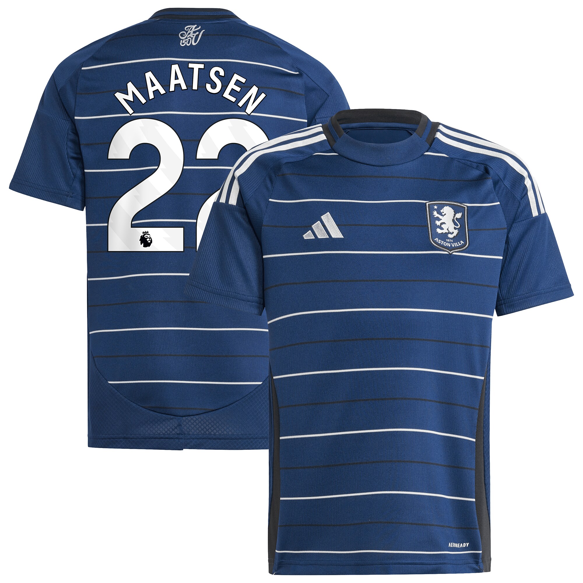 aston villa adidas third shirt 2024-25 – kids with maatsen 22 printing Collection | Aston Villa Fan Shop