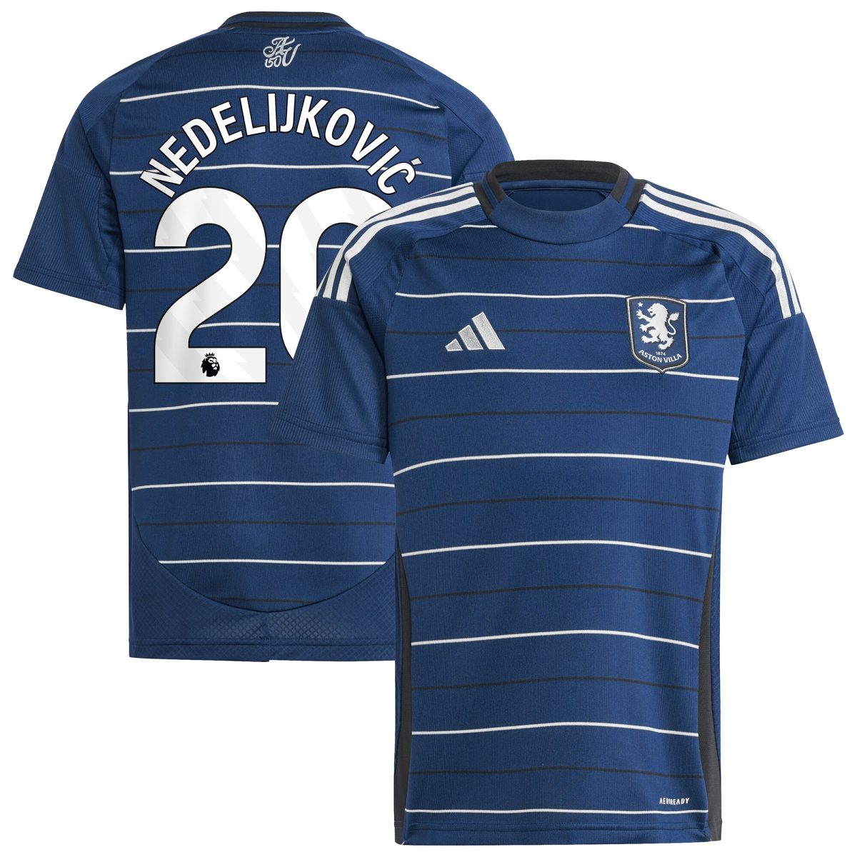 aston villa adidas third shirt 2024-25 – kids with nedeljković 20 printing Collection | Aston Villa Fan Shop