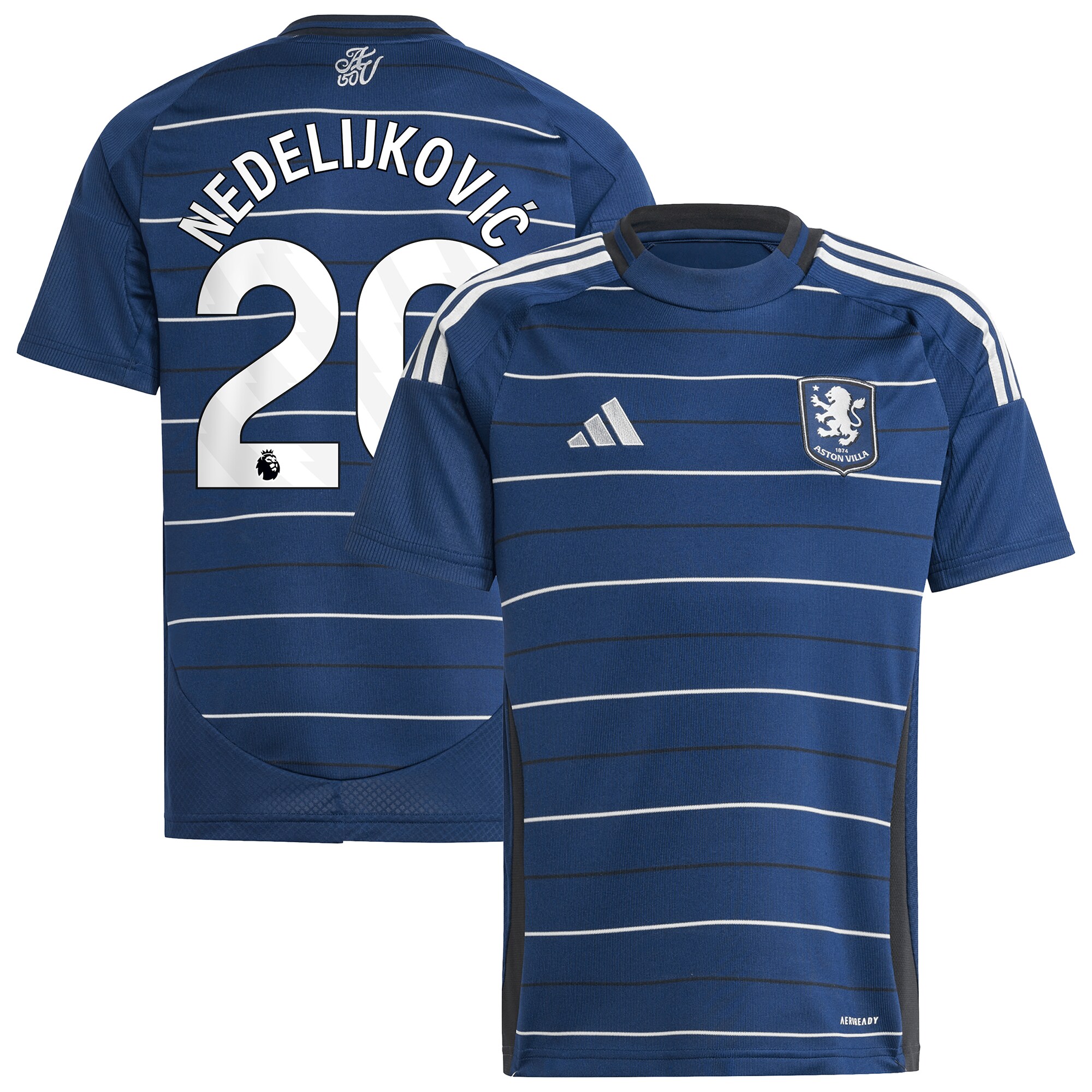 aston villa adidas third shirt 2024-25 – kids with nedeljković 20 printing Collection | Aston Villa Fan Shop