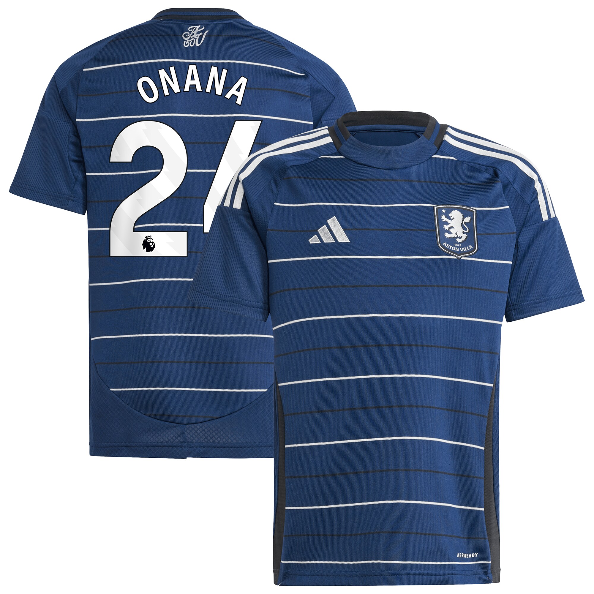 aston villa adidas third shirt 2024-25 – kids with onana 24 printing Collection | Aston Villa Fan Shop