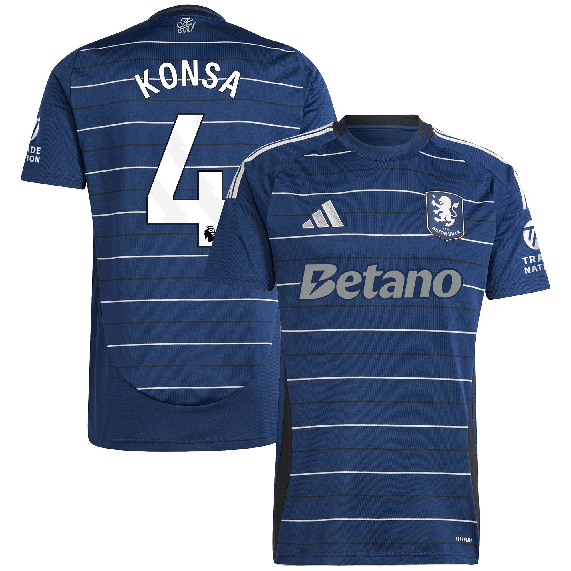 aston villa adidas third shirt 2024-25 with konsa 4 printing Collection | Aston Villa Fan Shop