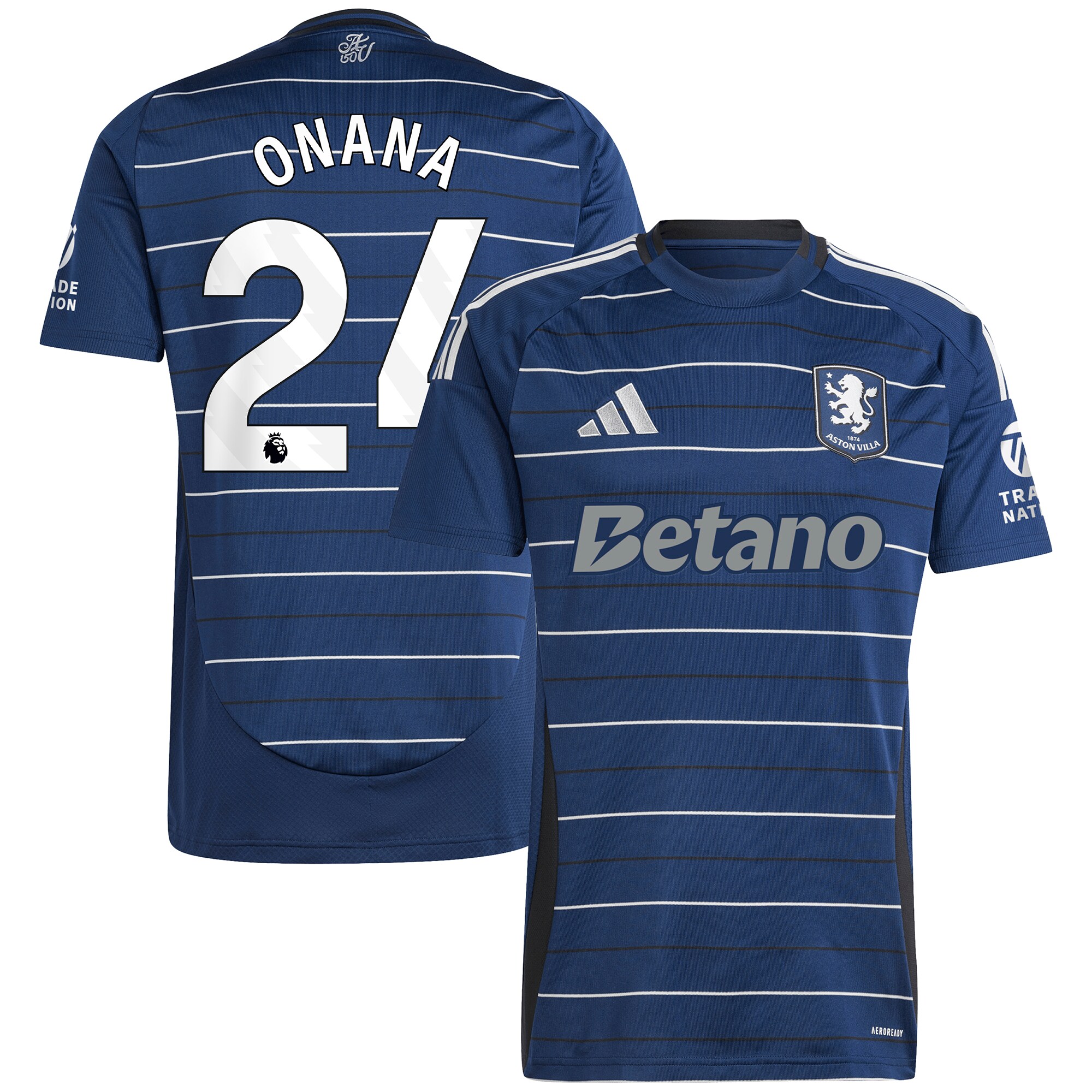 aston villa adidas third shirt 2024-25 with onana 24 printing Collection | Aston Villa Fan Shop