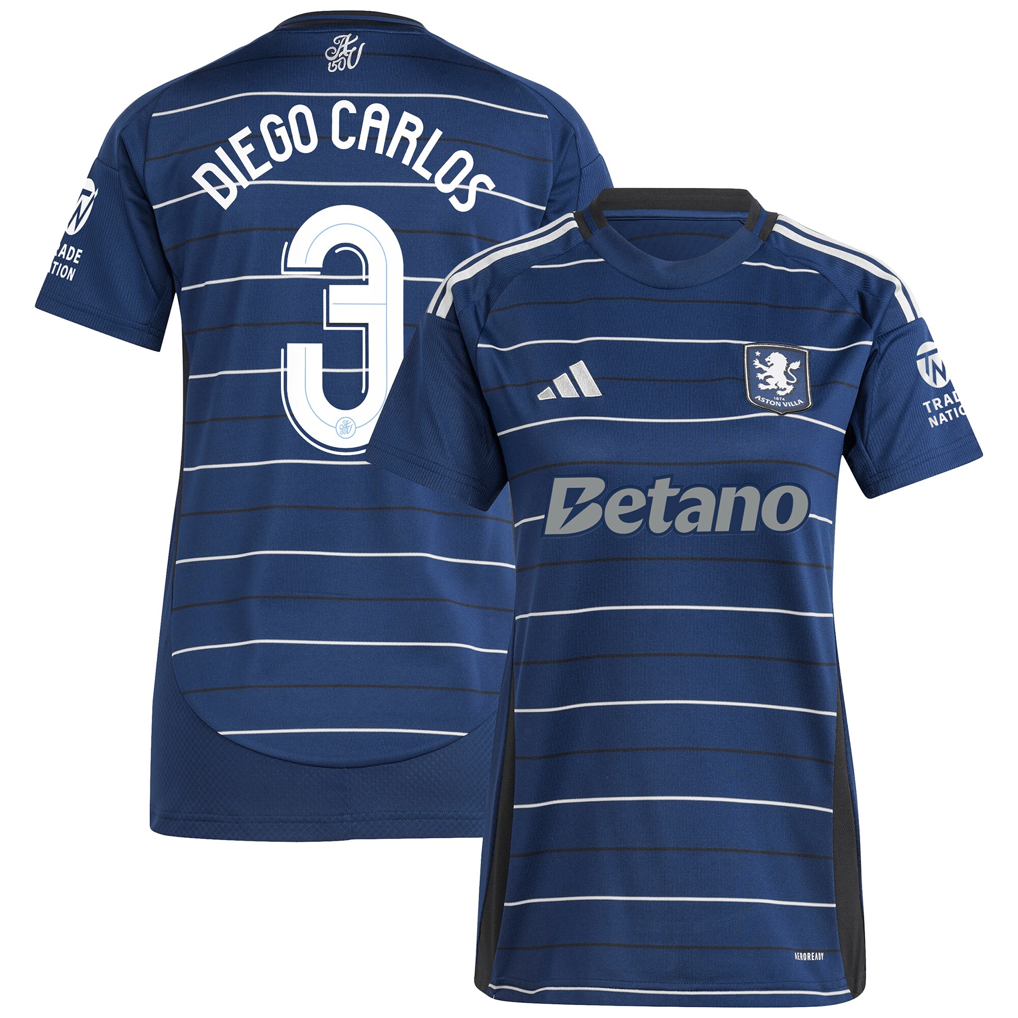 aston villa adidas third shirt 2024-25 – womens with diego carlos 3 cup printing Collection | Aston Villa Fan Shop