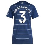 aston villa adidas third shirt 2024-25 – womens with diego carlos 3 printing Collection | Aston Villa Fan Shop