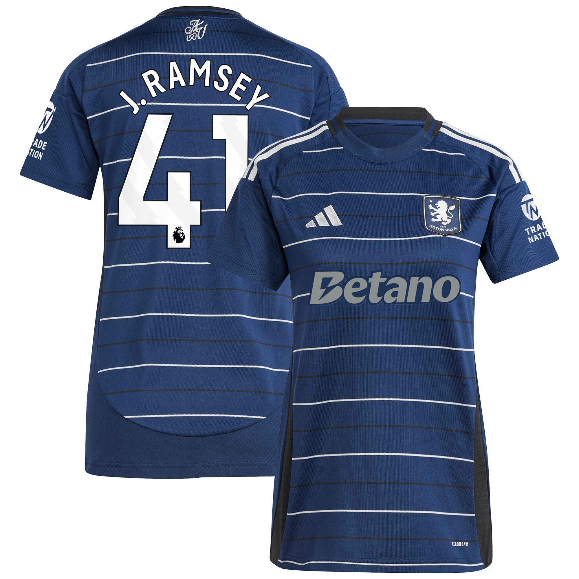 aston villa adidas third shirt 2024-25 – womens with j. ramsey 41 printing Collection | Aston Villa Fan Shop