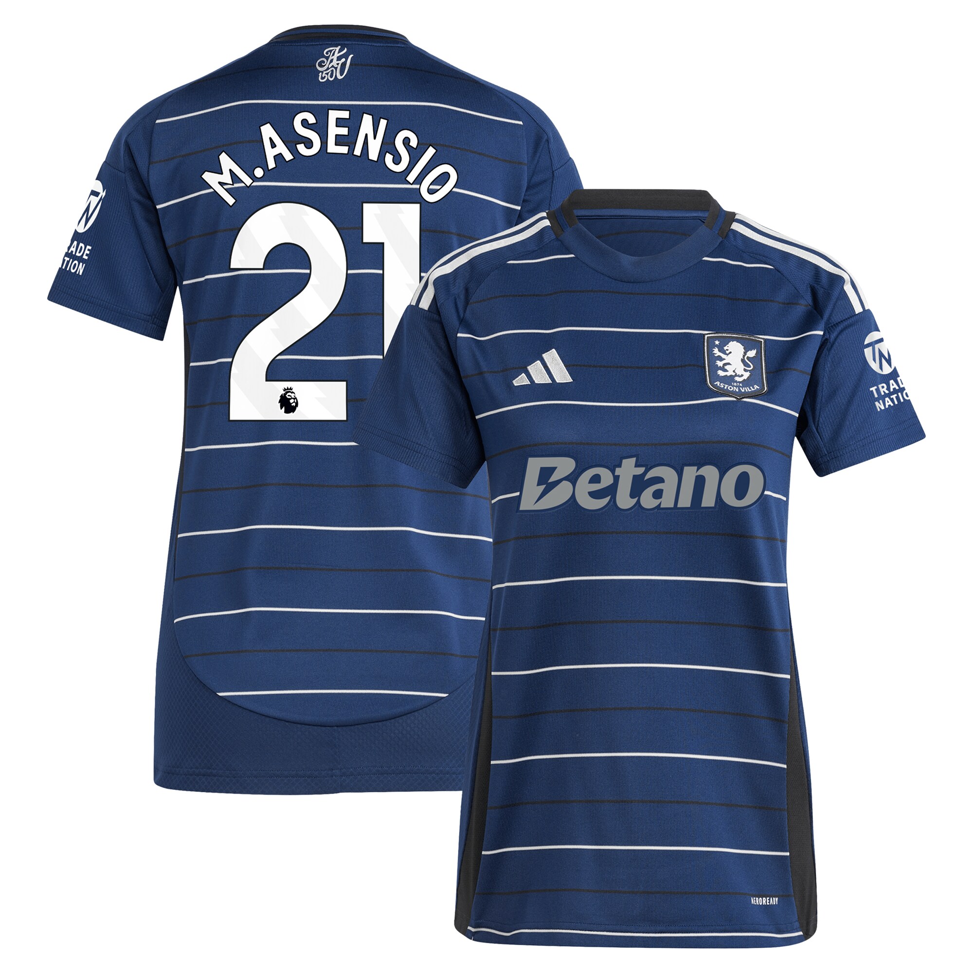 aston villa adidas third shirt 2024-25 – womens with m.asensio 21 printing Collection | Aston Villa Fan Shop