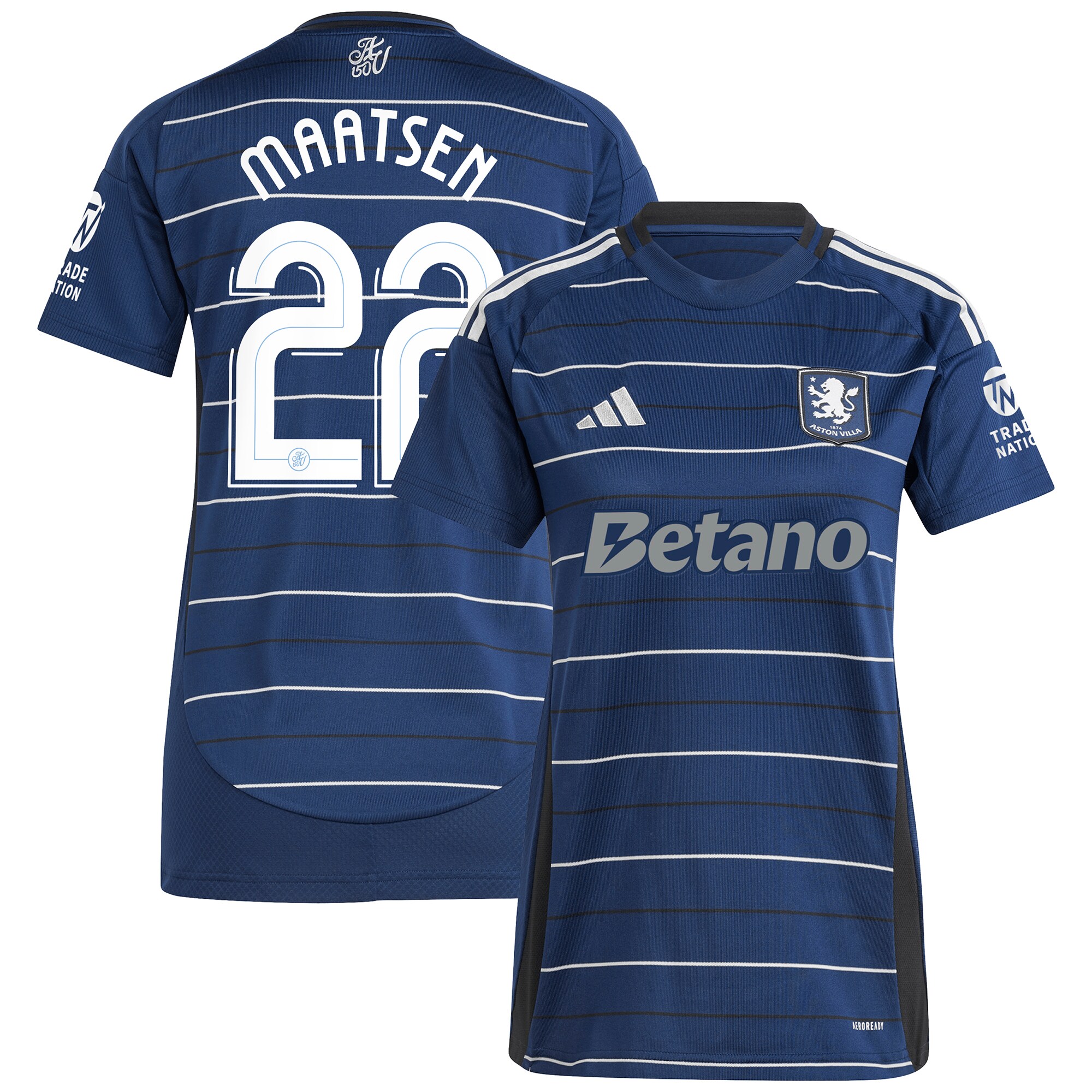 aston villa adidas third shirt 2024-25 – womens with maatsen 22 cup printing Collection | Aston Villa Fan Shop