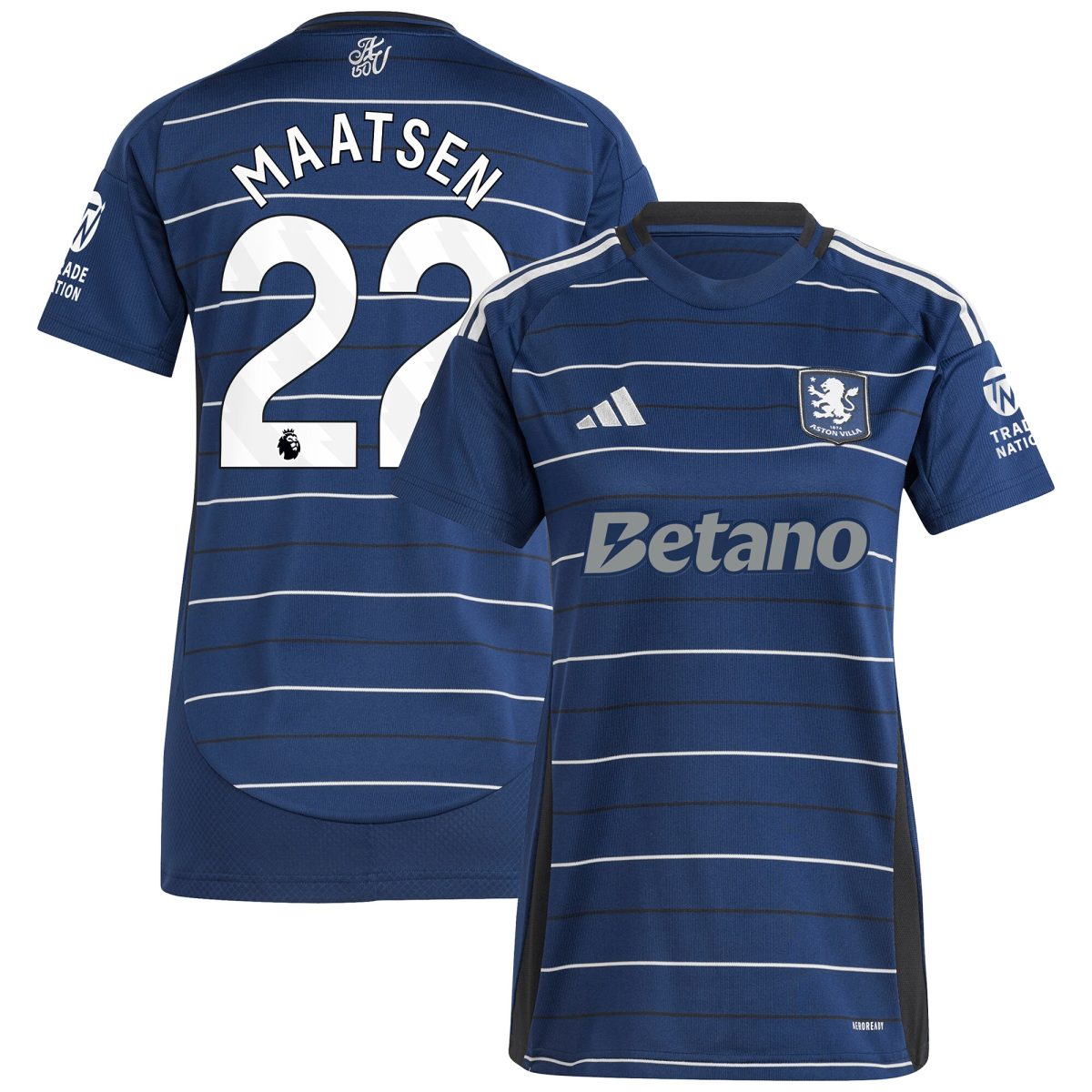 aston villa adidas third shirt 2024-25 – womens with maatsen 22 printing Collection | Aston Villa Fan Shop